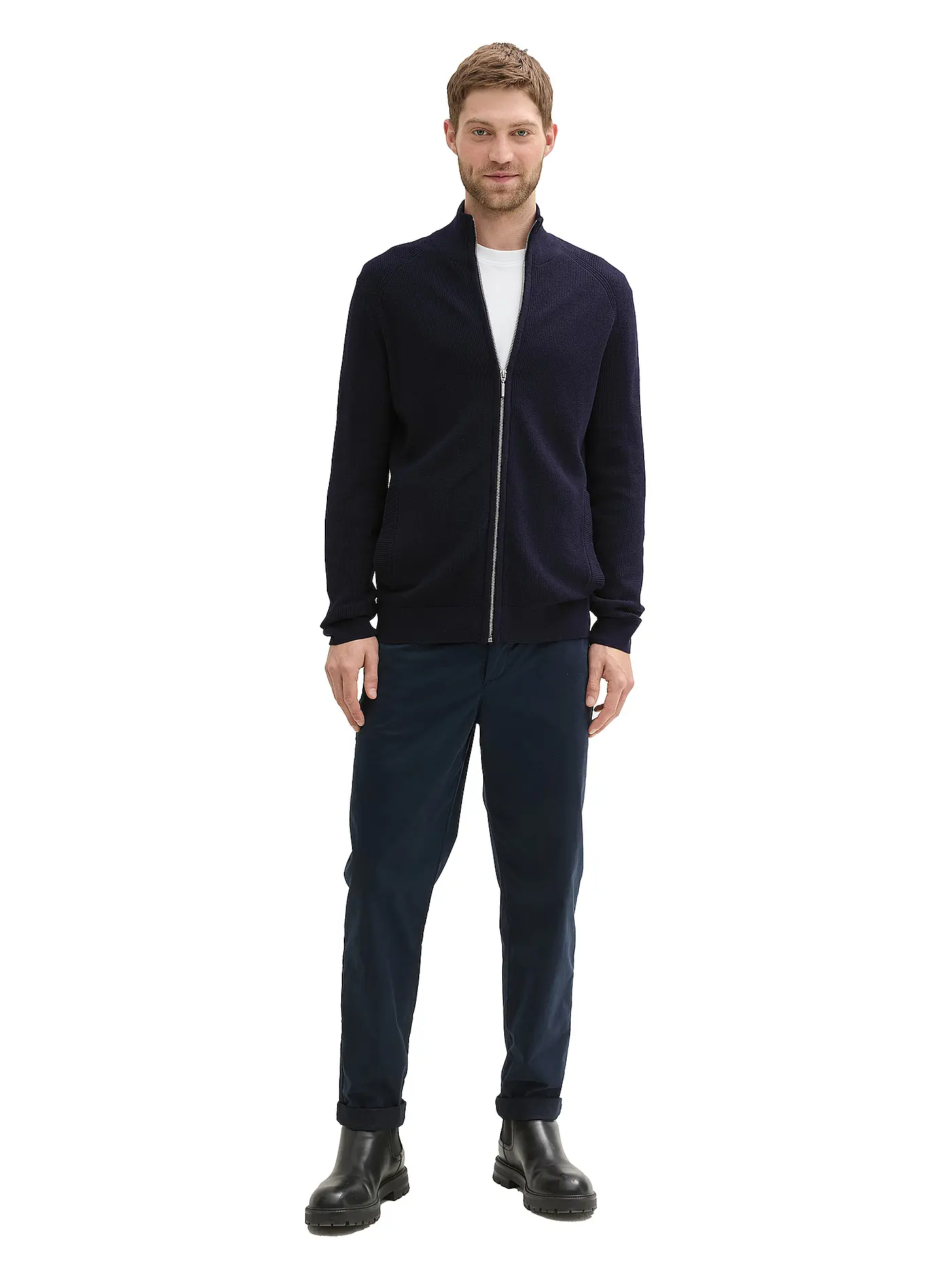 TOM TAILOR | Strickjacke | dunkelblau